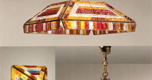 Lampadario, applique, piantana artigianale in ferro battuto 6.