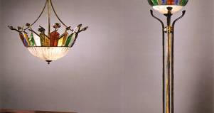 Lampadario, applique, piantana artigianale in ferro battuto 2.