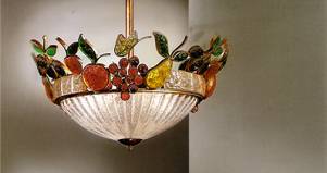 Lampadario, applique, piantana artigianale in ferro battuto 2.